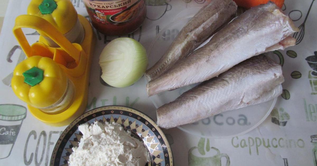 Хек порционный с овощами